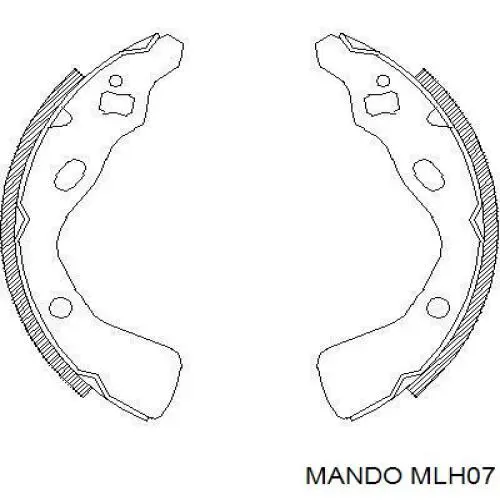 Zapatas de frenos de tambor traseras MLH07 Mando