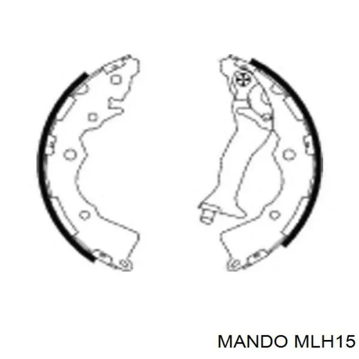 MLH15 Mando sapatas do freio traseiras de tambor