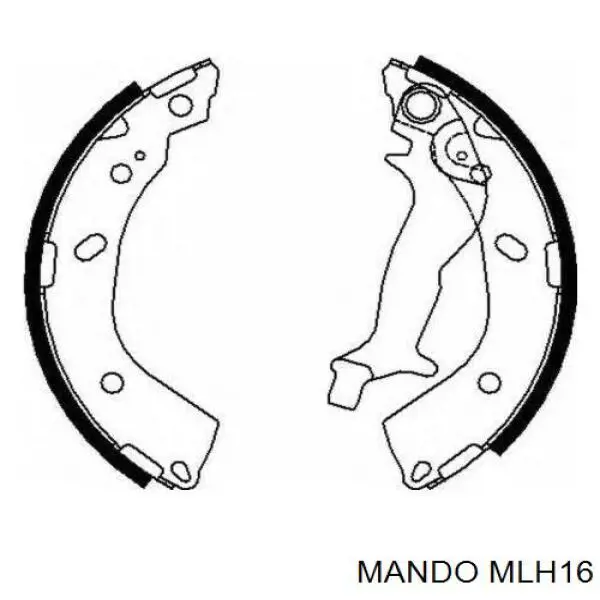 MLH16 Mando колодки тормозные задние барабанные