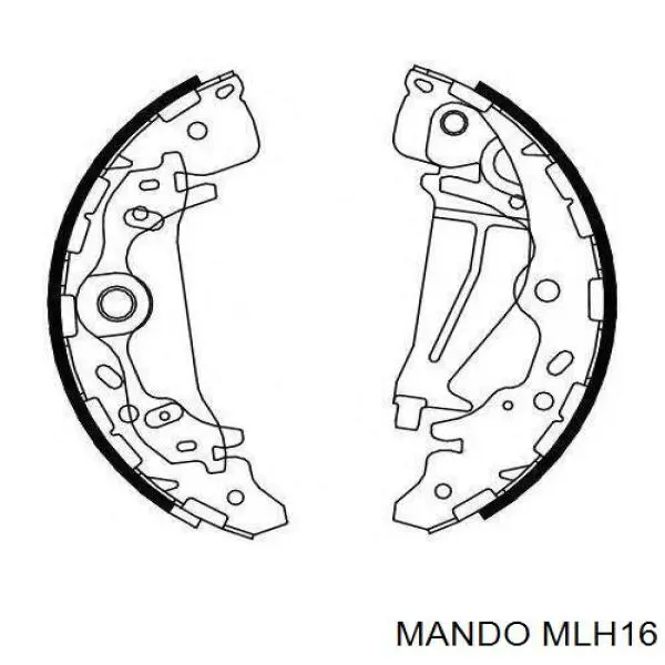 Задние барабанные колодки MLH16 Mando