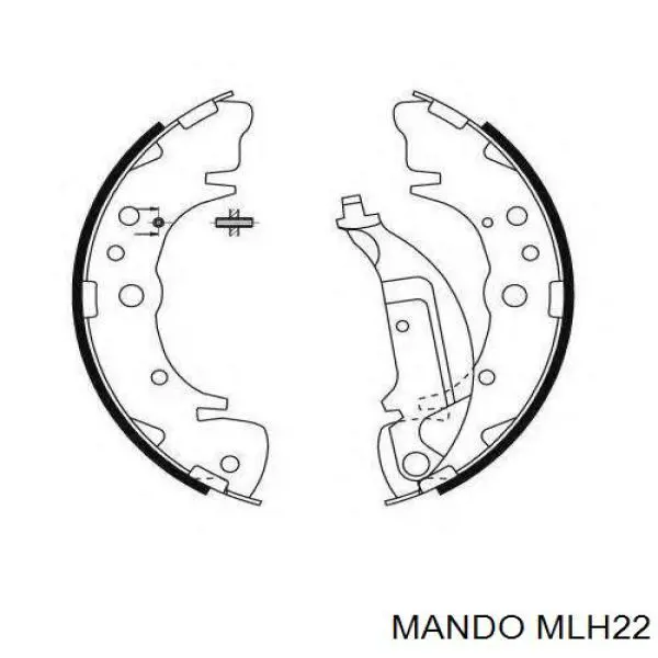 Колодки тормозные задние барабанные MANDO MLH22