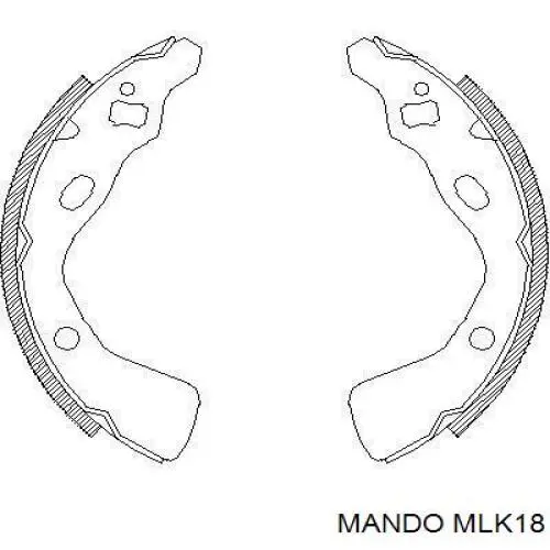 Задние барабанные колодки MLK18 Mando