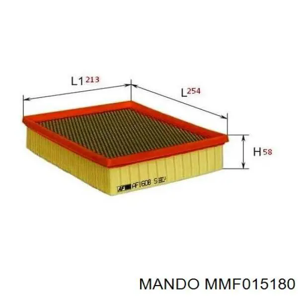 Купить MMF015180 Mando Автомобильный фильтр воздуха