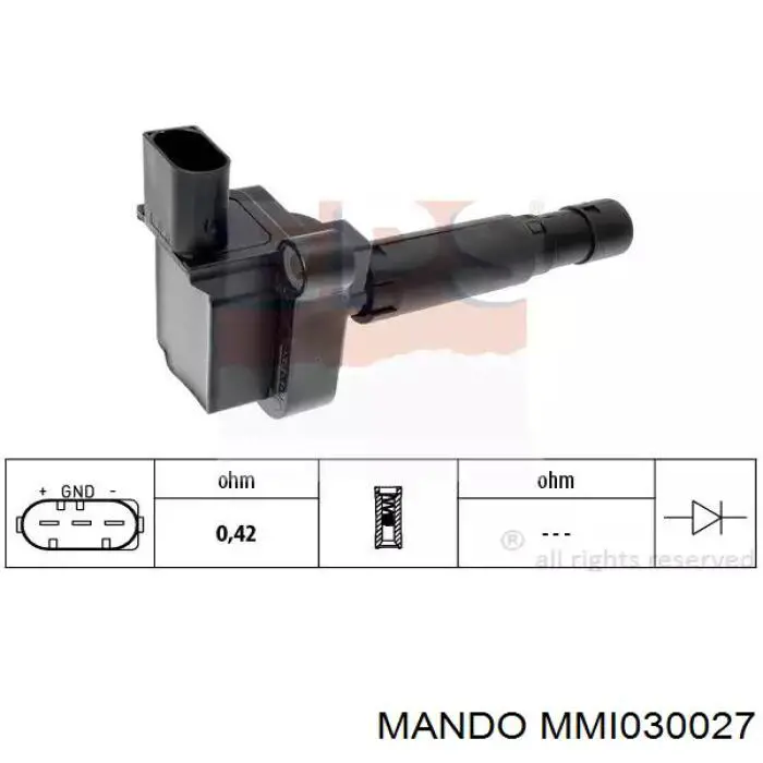 Котушка запалювання MMI030027 Mando