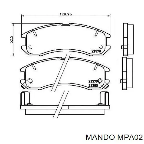 Передние тормозные колодки MPA02 Mando