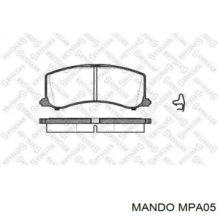 Передние тормозные колодки MPA05 Mando