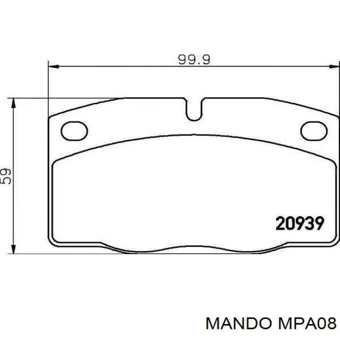 Колодки дисковые  Mando MPA08 цена, от 13.61 USD