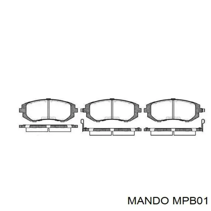 Передние тормозные колодки MPB01 Mando