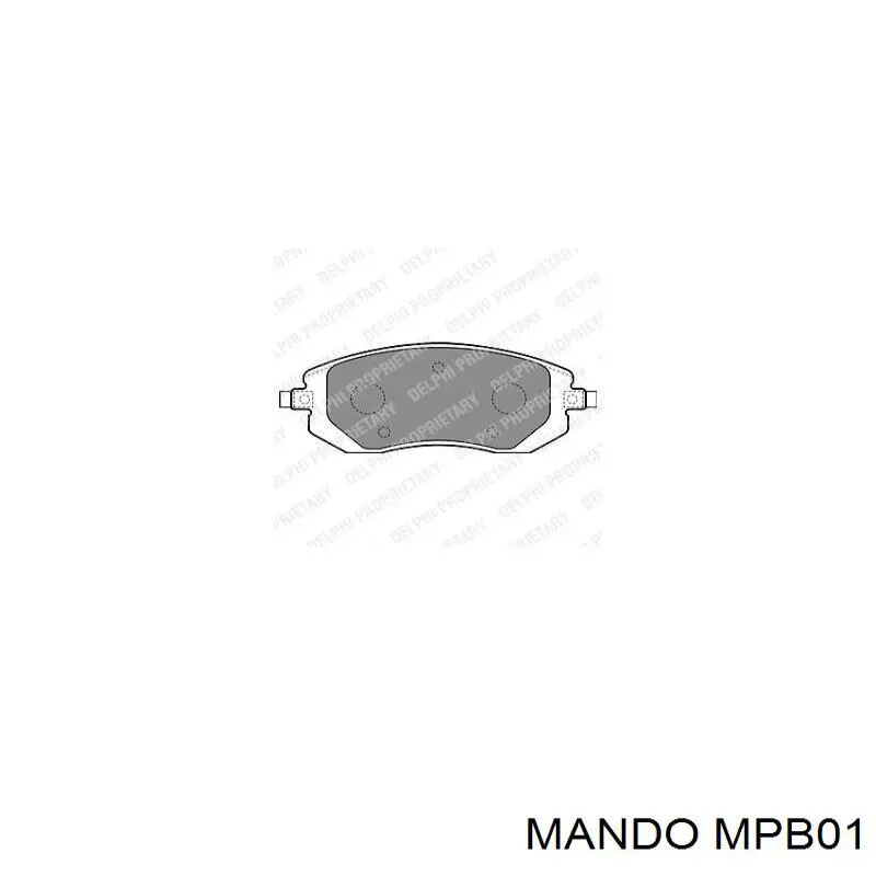Купить MPB01 Mando Колодки тормозные