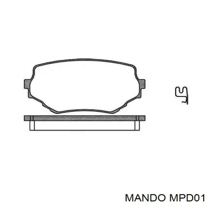 Передние тормозные колодки MPD01 Mando