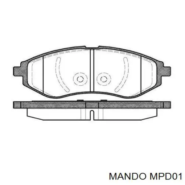 Pastillas de freno delanteras MPD01 Mando