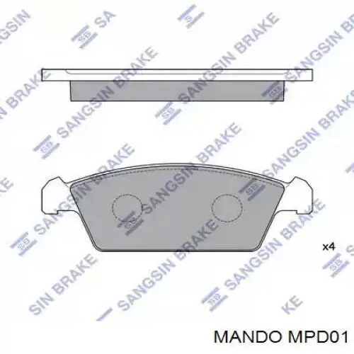 Колодки Mando MPD01 цена, от 11.85 USD