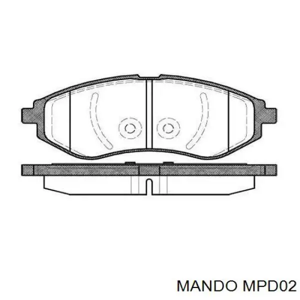 Купить MPD02 Mando Колодки тормозные