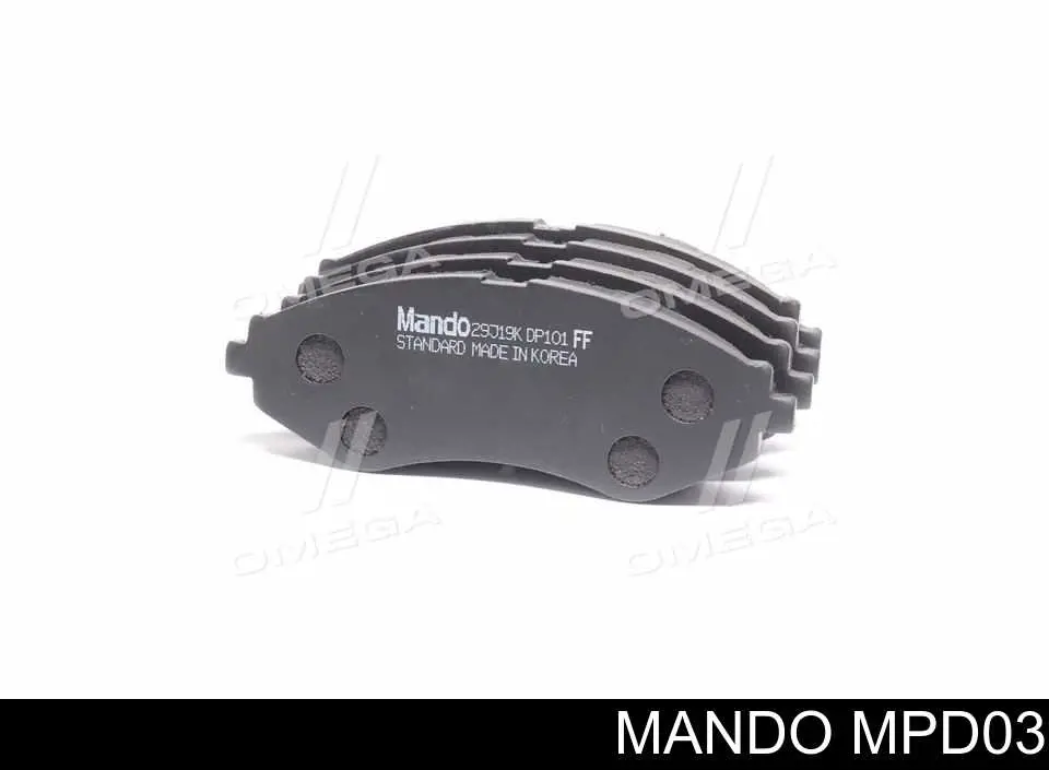 MPD03 Mando колодки тормозные передние дисковые