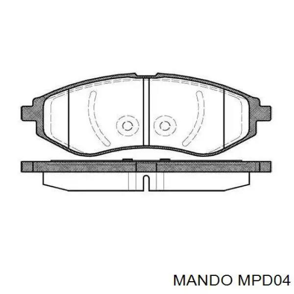 Передние тормозные колодки MPD04 Mando