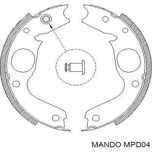 Колодки гальмівні передні, дискові MPD04 Mando