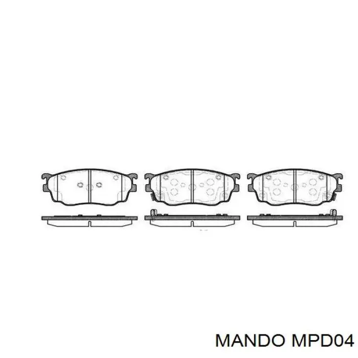 Колодки гальмівні передні, дискові MPD04 Mando