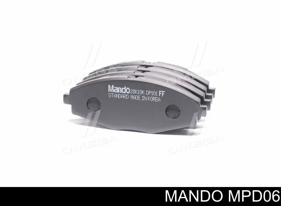 MPD06 Mando колодки тормозные передние дисковые