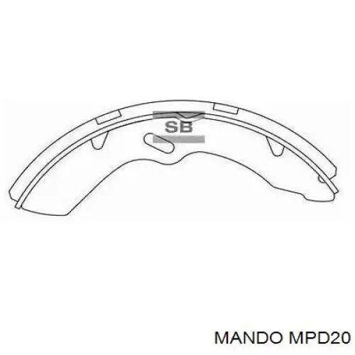 MPD20 Mando Колодки передние