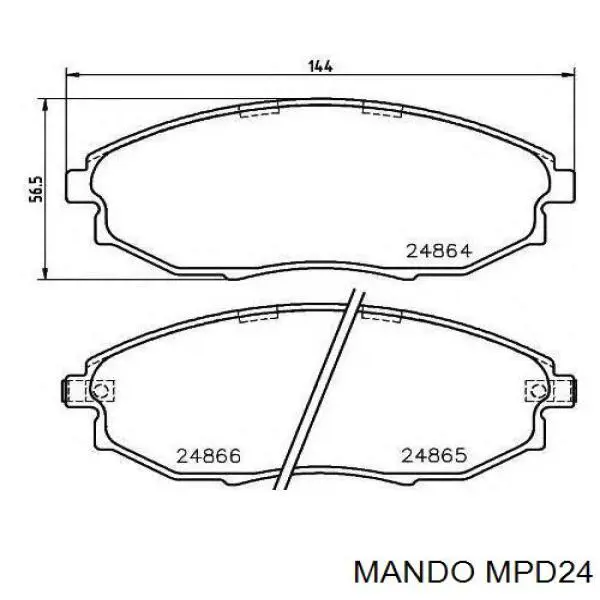 MPD24 Mando Колодки передние