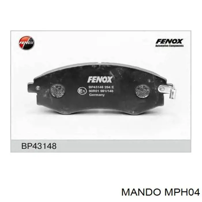 MPH04 Mando Колодки передние
