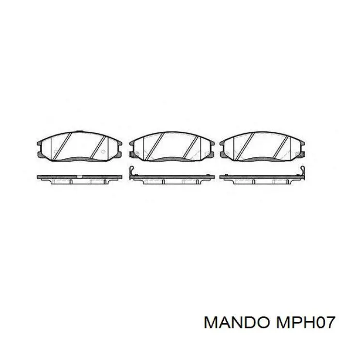 Передние тормозные колодки MPH07 Mando