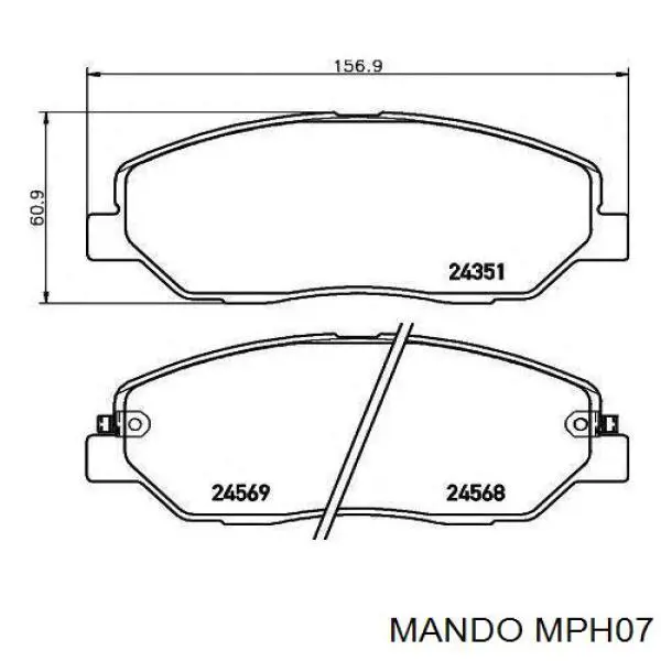 MPH07 Mando Колодки передние
