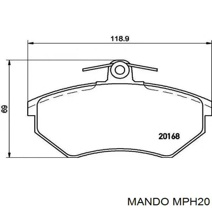 Передние тормозные колодки MPH20 Mando