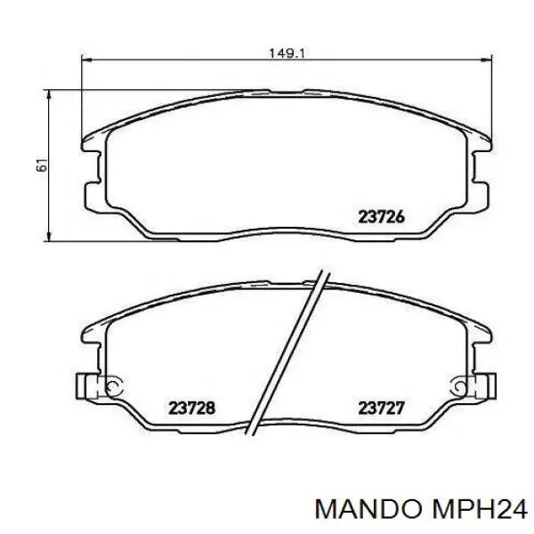 Передние тормозные колодки MPH24 Mando