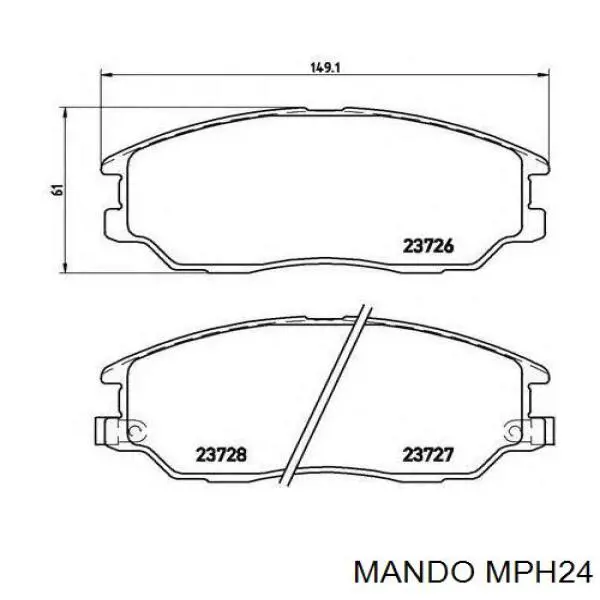 Колодки Mando MPH24 цена, от 20.38 USD