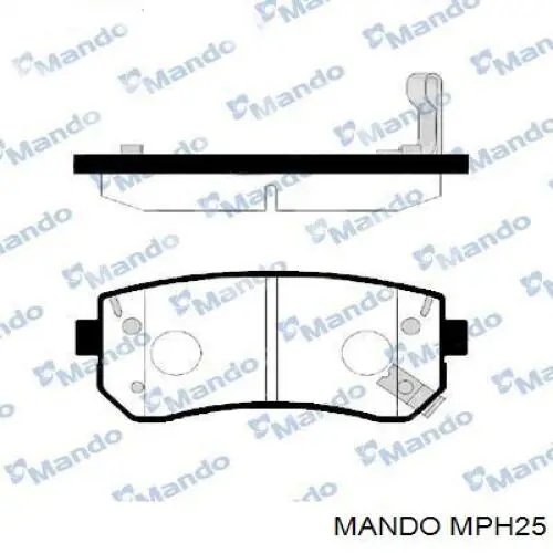 Задние тормозные колодки MPH25 Mando