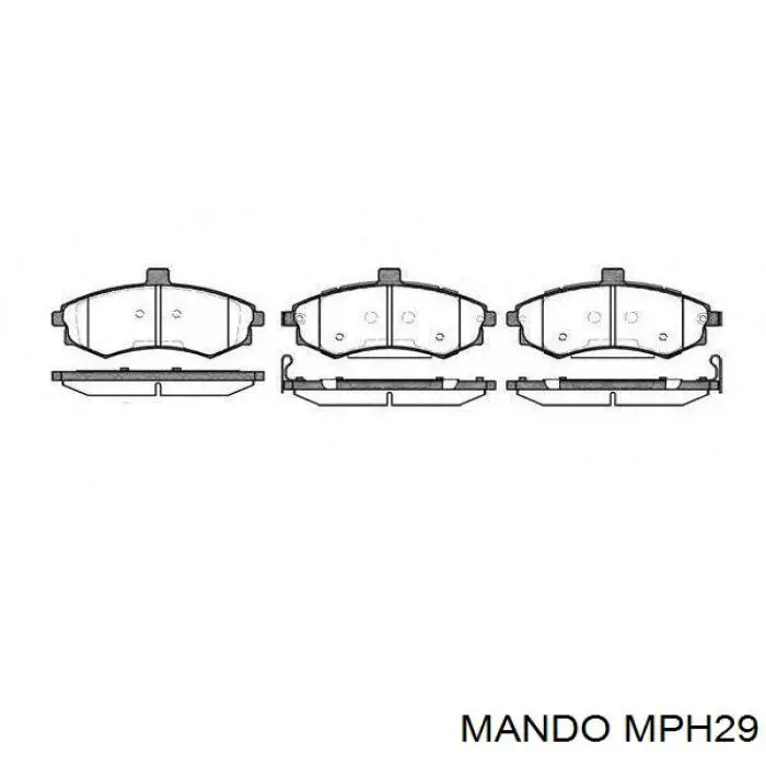MPH29 Mando Колодки передние