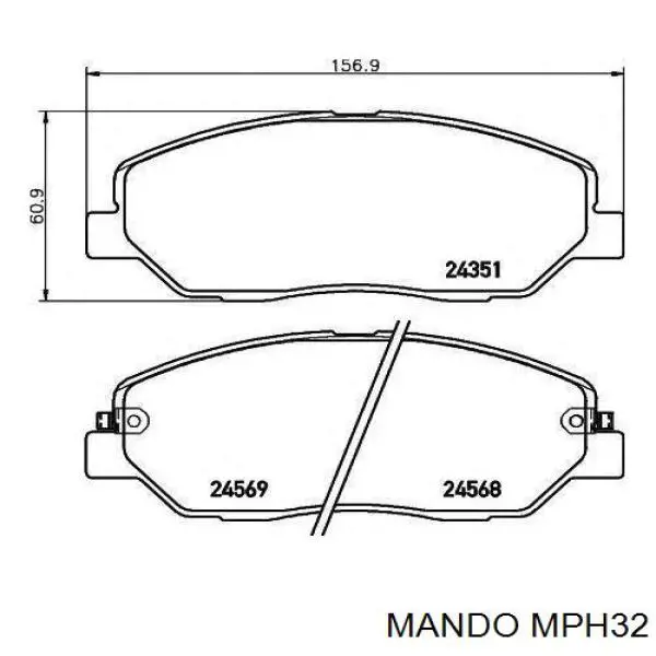 Колодки тормозные передние дисковые на Hyundai HD LIGHT 