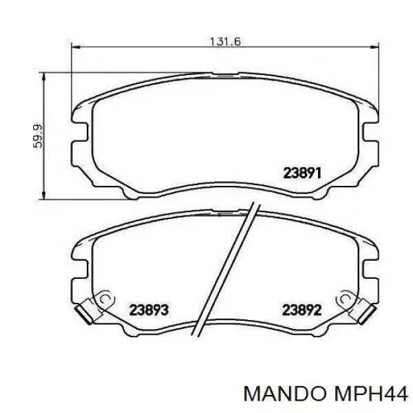 Передние тормозные колодки MPH44 Mando