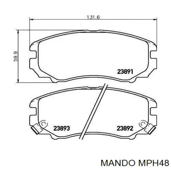 Передние тормозные колодки MPH48 Mando