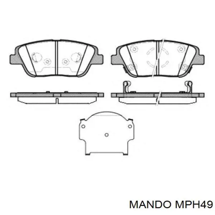 Передние тормозные колодки MPH49 Mando