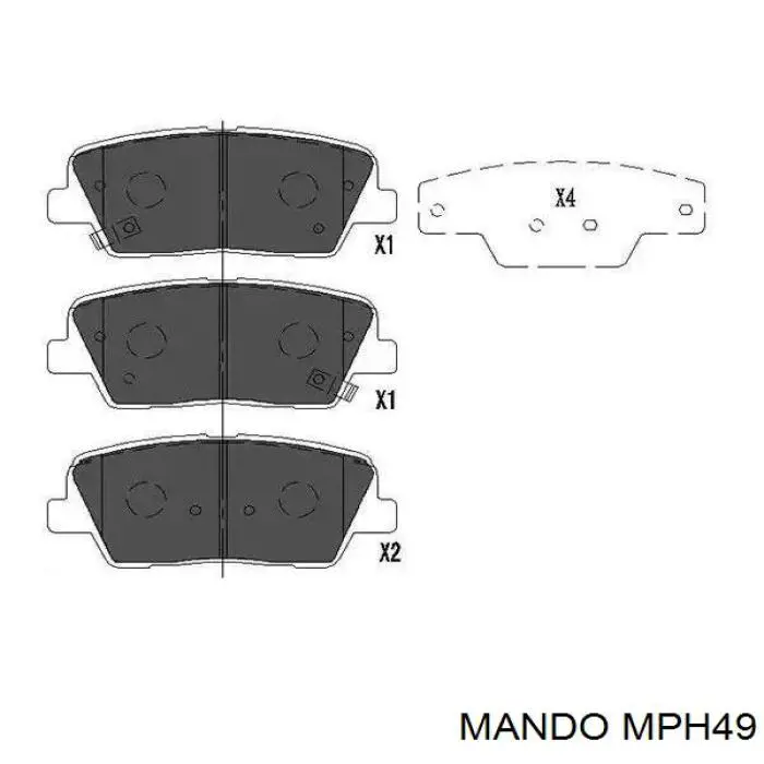 Передние тормозные колодки MPH49 Mando