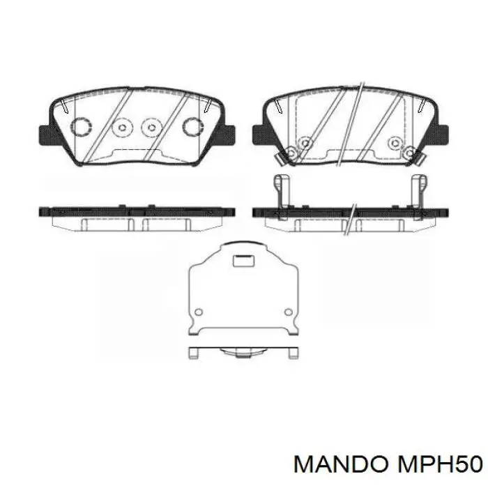 Передние тормозные колодки MPH50 Mando