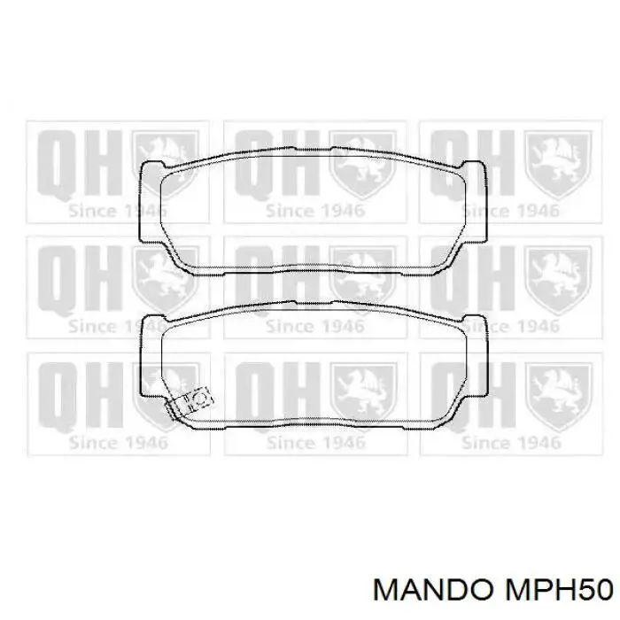 MPH50 Mando Колодки передние