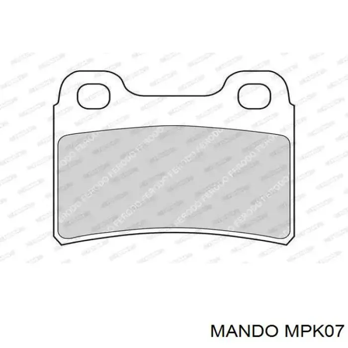 Передние тормозные колодки MPK07 Mando