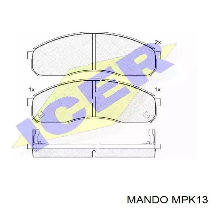 MPK13 Mando Колодки передние