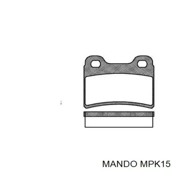 MPK15 Mando колодки тормозные задние дисковые