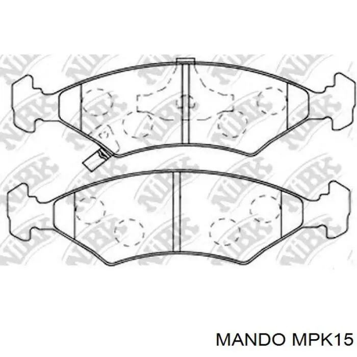 Задние тормозные колодки MPK15 Mando