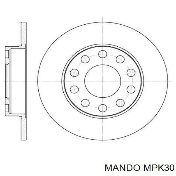 Купить MPK30 Mando Колодки тормозные задние, дисковые