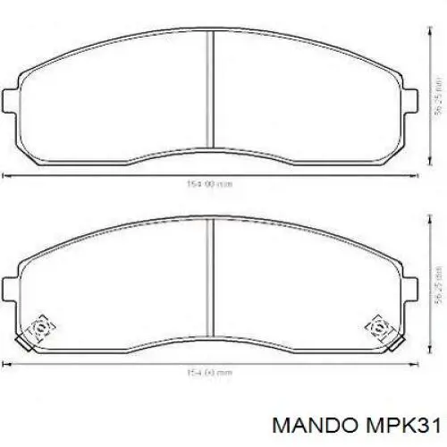 Передние тормозные колодки 1617266880 Peugeot/Citroen