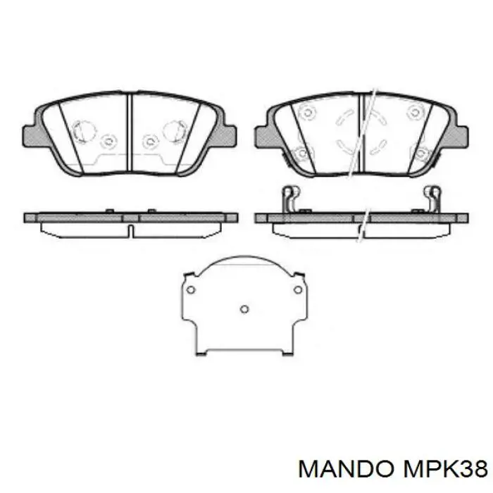 Передние тормозные колодки MPK38 Mando