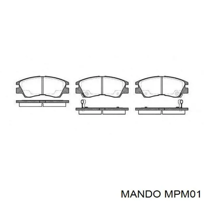 Передние тормозные колодки MPM01 Mando