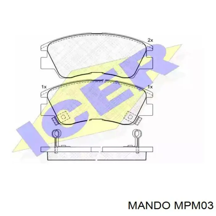 Купить MPM03 Mando Колодки тормозные