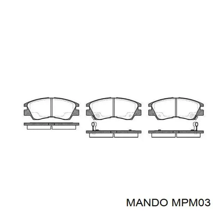 Передние тормозные колодки MPM03 Mando