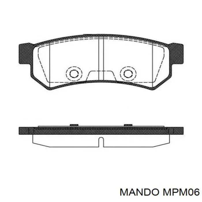Колодки гальмівні передні, дискові MPM06 Mando